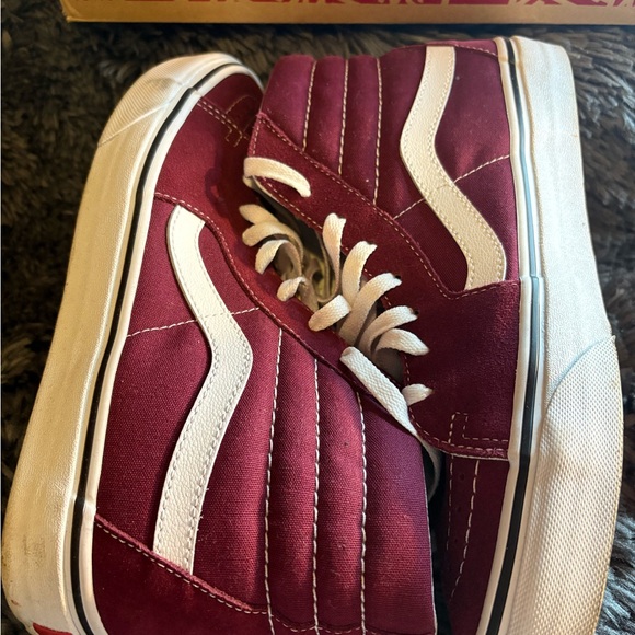 Vans Burgundy High-Top Sneakers - Picture 2 of 7